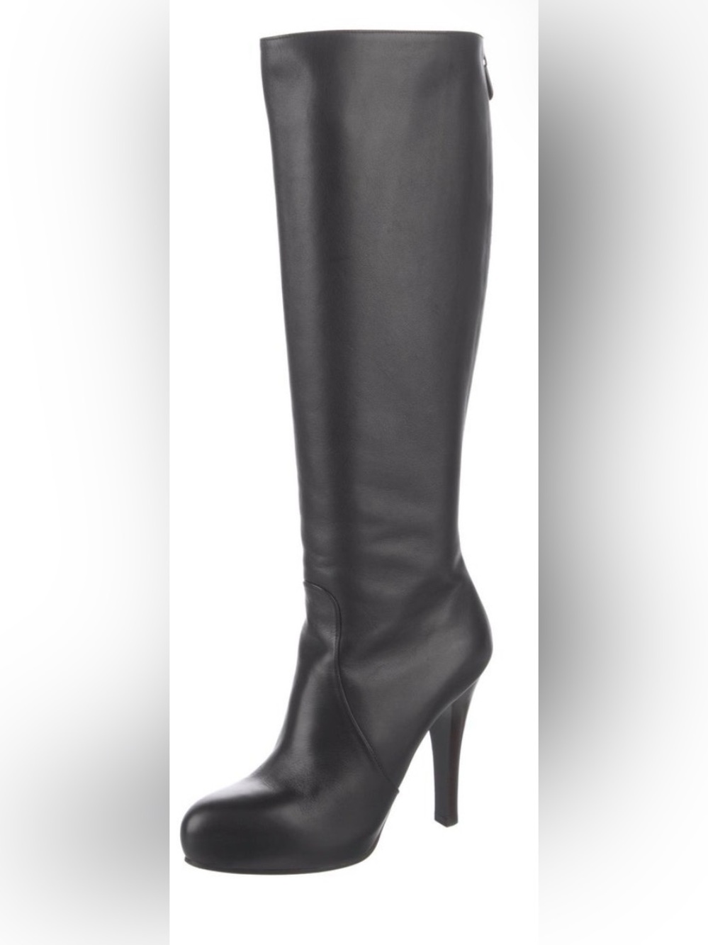Bottega Veneta Black Tall Leather Knee Boots